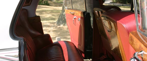 The interior of the 1964 Vintage Bentley S3 wedding chauffeur car Bentley S3 Wedding Car Interior