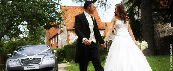 Bentley Continental Flying Spur wedding carriage
