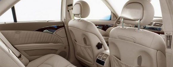 Mercedes-Benz E Class luxury chauffeur car interior Chauffeur-driven Mercedes E Class interior