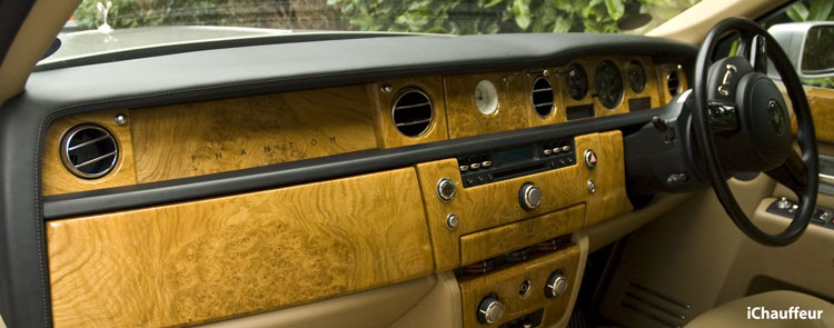 The interior of the Rolls-Royce