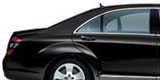Black S Class chauffeur car