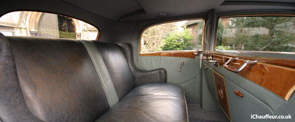 The beautiful leather interior of this 1936 Rolls-Royce