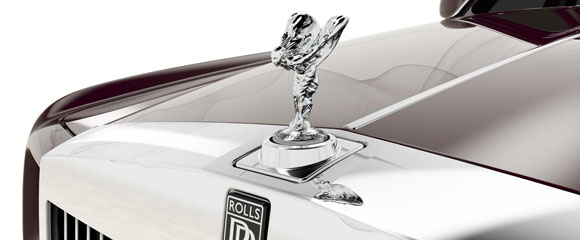 RollsRoyce Spirit of Ecstasy mascot on RollsRoyce Phantom