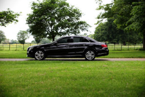 Black Mercedes E Class side view