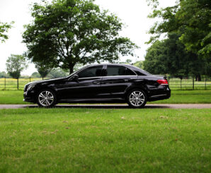 Black Mercedes E Class side view