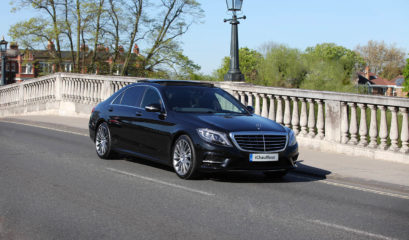 Mercedes chauffeur car on Richmond Bridge
