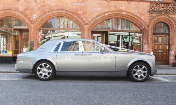 Rolls-Royce wedding car silver