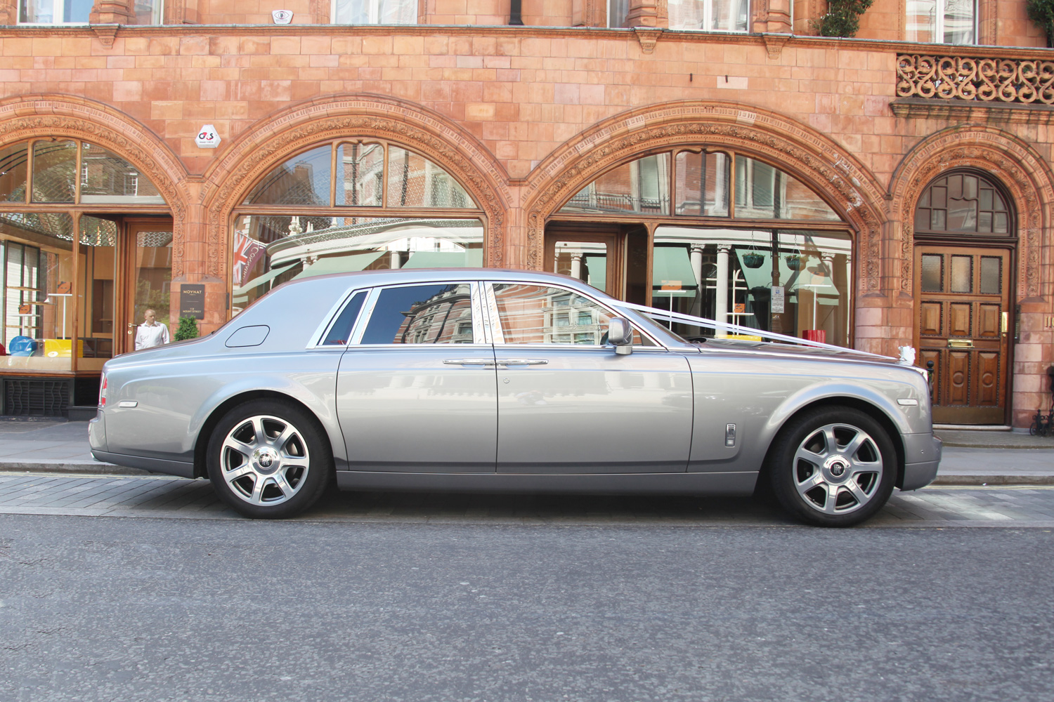 Rolls-Royce wedding car silver