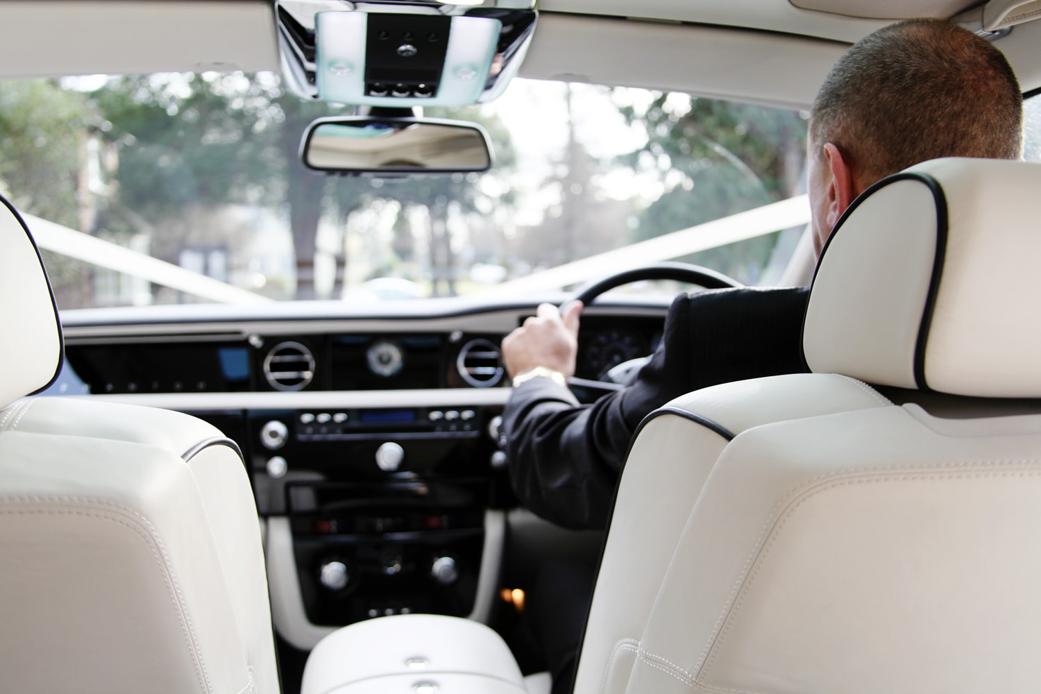 Rolls-Royce wedding car interior