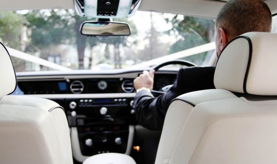 Phantom wedding car interior view