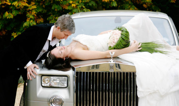 Phantom wedding car glamour