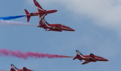 Red Arrows at Farnborough Airshow