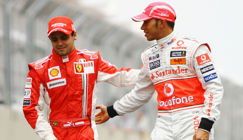 F1 Massa and Hamilton