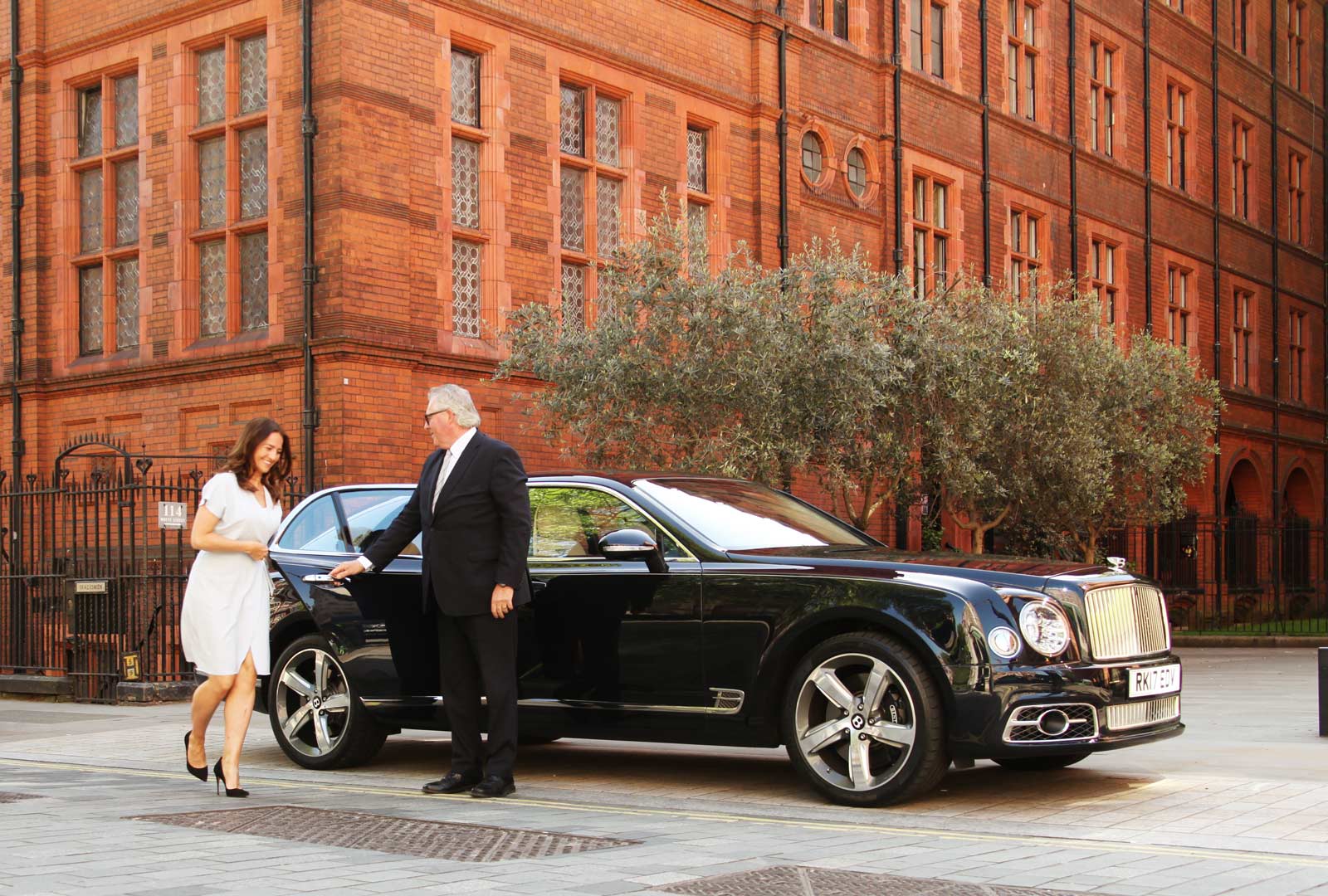 Chauffeur driven Bentley in London
