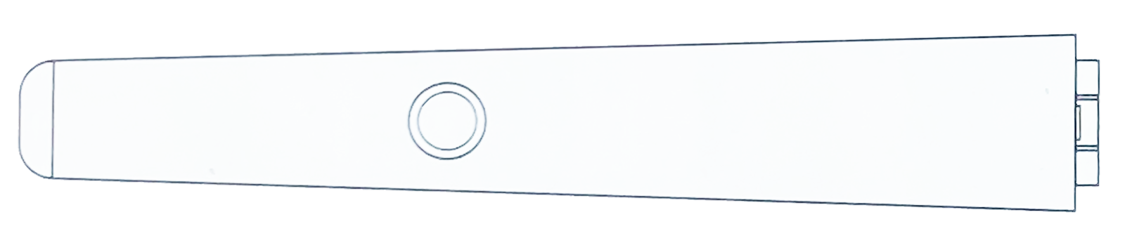 UVC Germicidal LED lamp schematic horizontal view