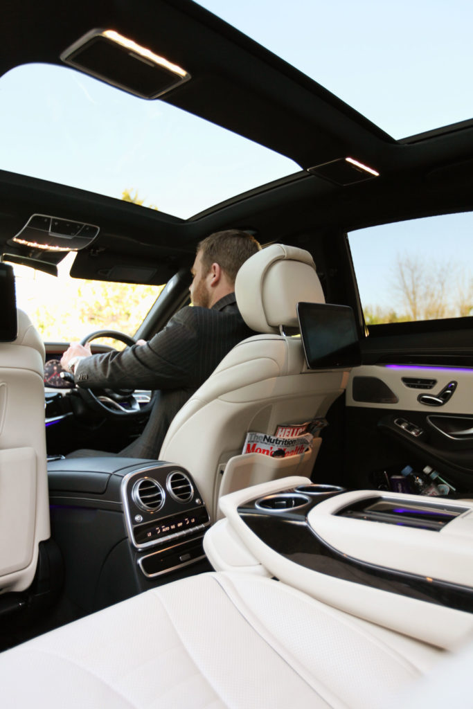 Chauffeur driving the Mercedes-Benz S-Class 