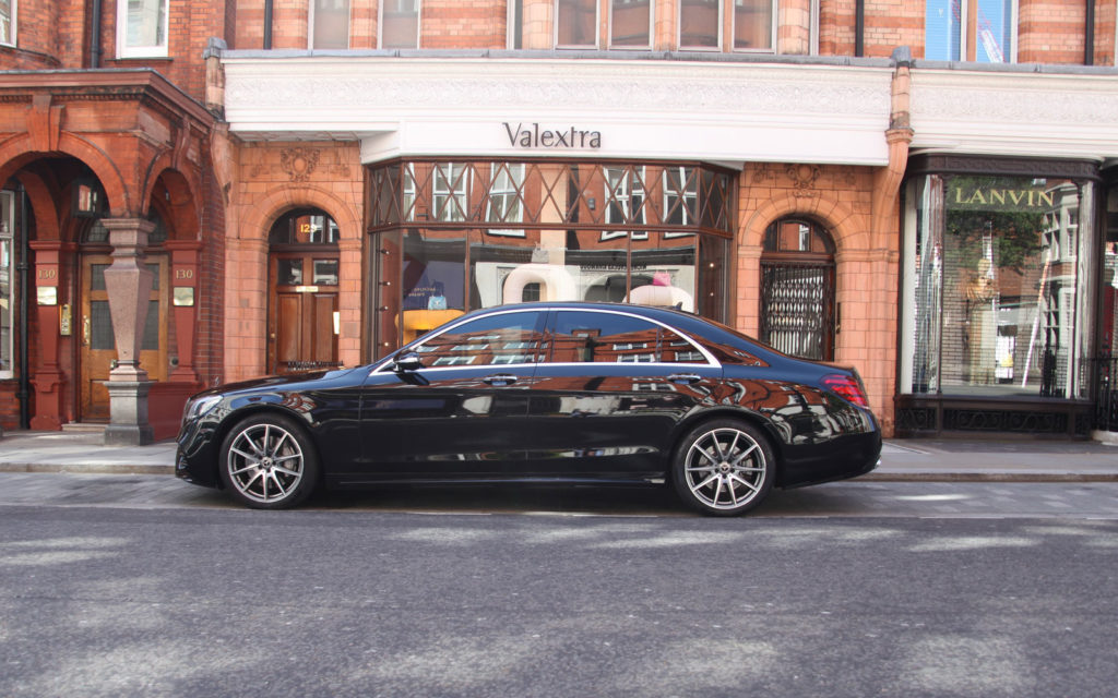Mercedes S-Class in Mayfair, London