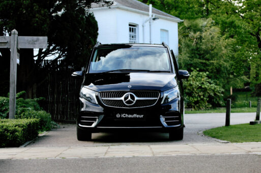 Black V-Class mercedes 2024 front image