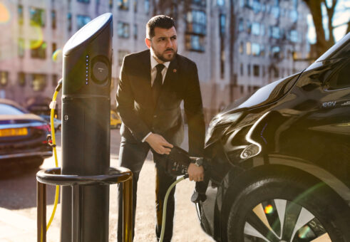 Mercedes EQV chauffeur charging vehicle