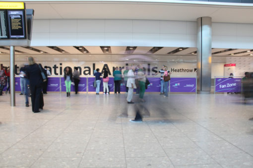 Heathrow Airport arrivals