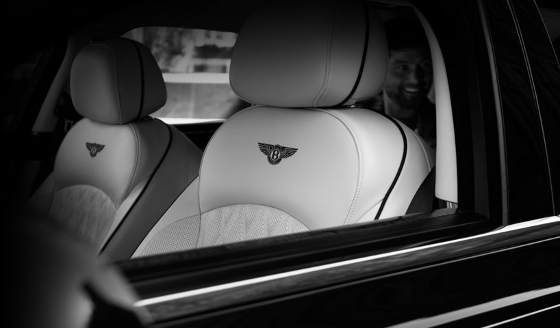 Bentley door and front seat