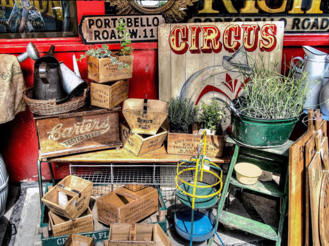 Portobello Road Market in London, England