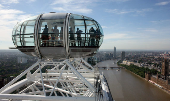 The London Eye above the city