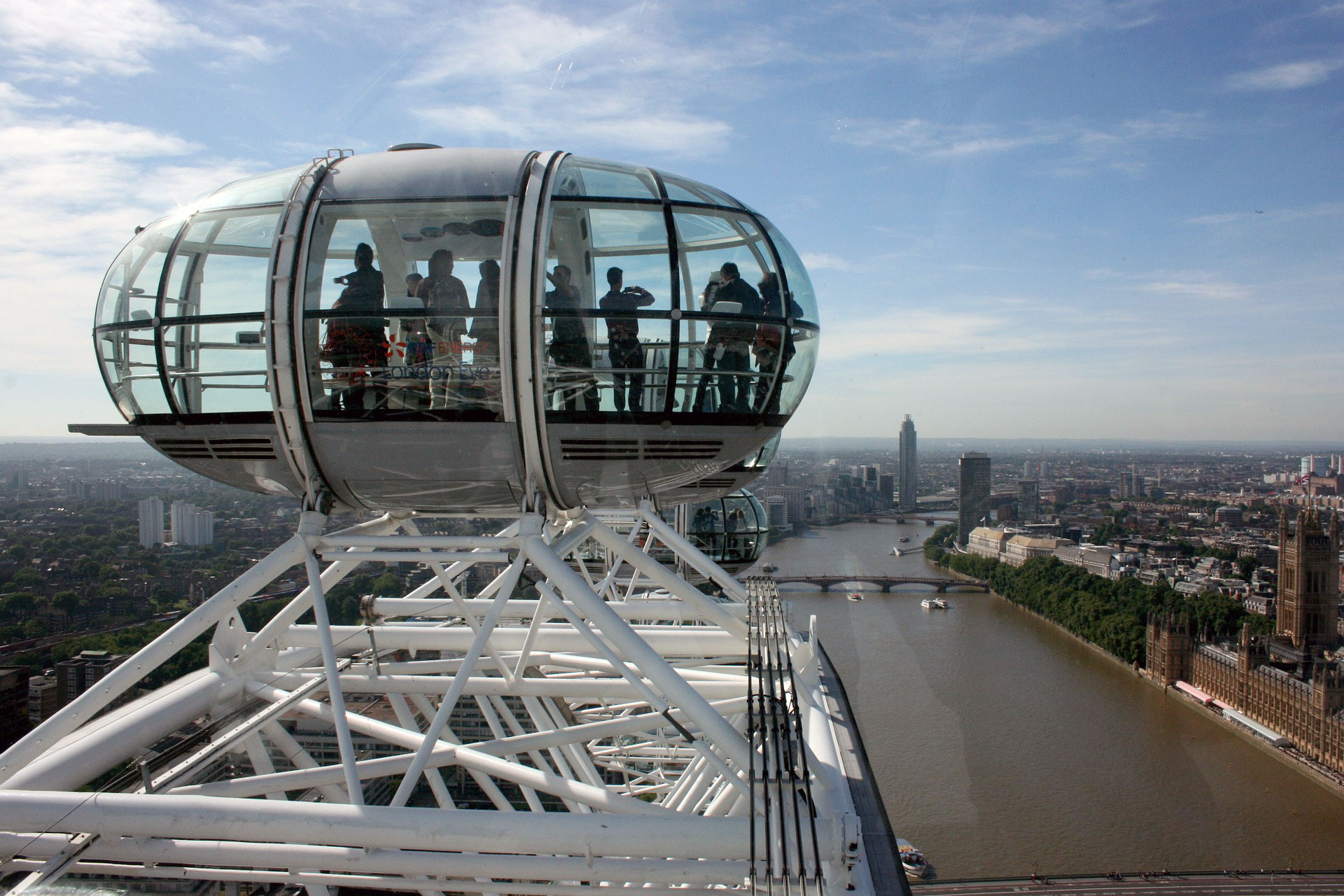 The London Eye above the city