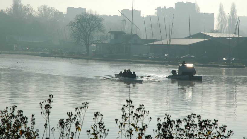 Kingston rowing on the Thames, Richmond upon Thames, London