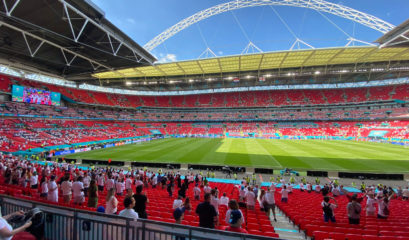 Wembley Stadium before a match