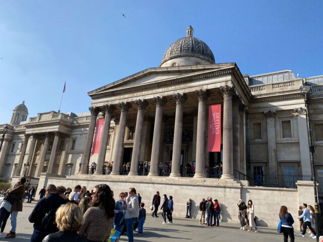 National Gallery, London on a sunny day
