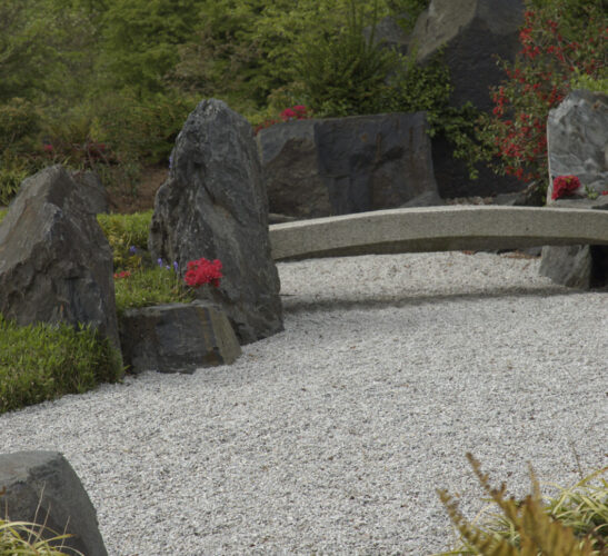 Zen garden display at Kew Gardens