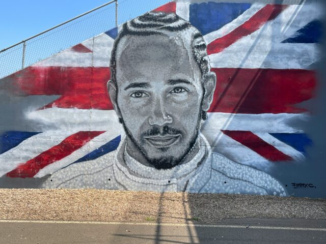Lewis Hamilton mural at Silverstone