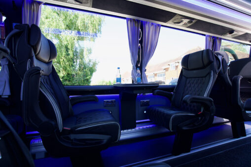 Mercedes 19-seater minibus table