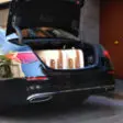 S-Class boot loaded with suitcases